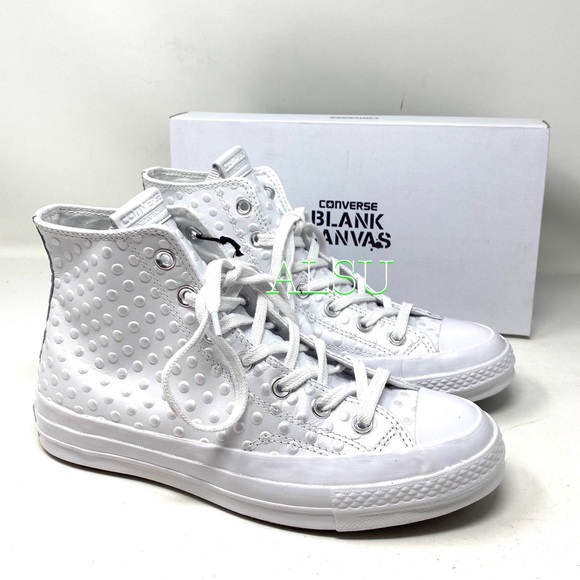Converse BLANK CANVAS Ctas 70 Hi NY Candy White 🍭Dots Women's Size 159077C - Picture 4 of 7